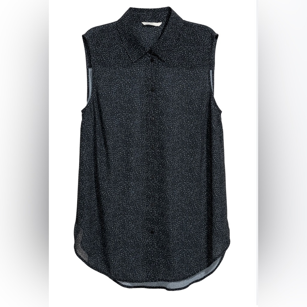New!!! H&M ✨️ Black Polka Dot Sleeveless Women's Top